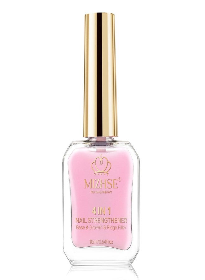 MIZHSE Nail Strengthener and Growth Nail Hardener Extra Strong and Growth, Nail Repair for Thin and Damaged Nails, Concealer Ridge Filler Foundation Polish Pink 16ML - Image 1